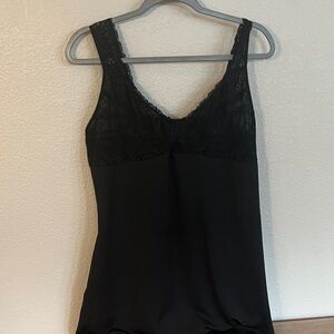 Elegant Black Lace Trim Camisole